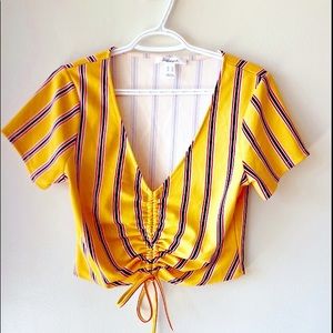 YELLOW CROP TOP